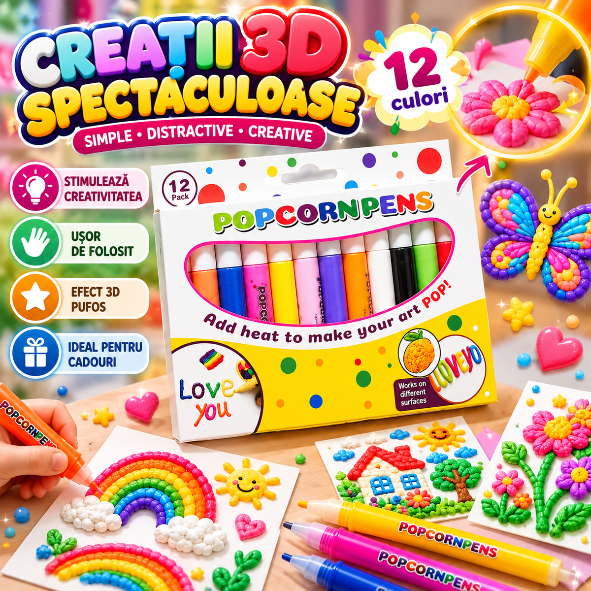 Set 12 Markere 3D PopColor™