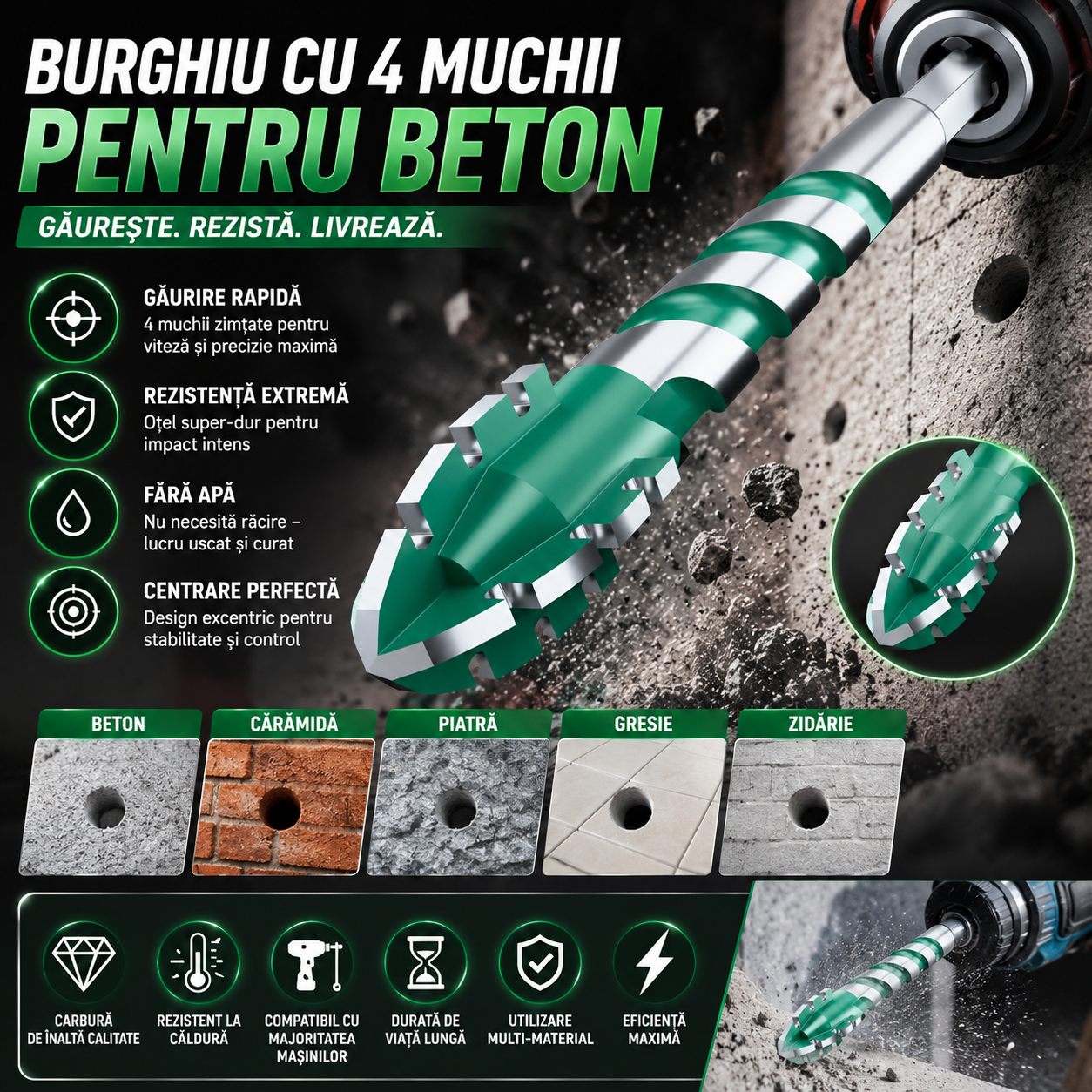 Burghiu Multi-Util SuperHard™