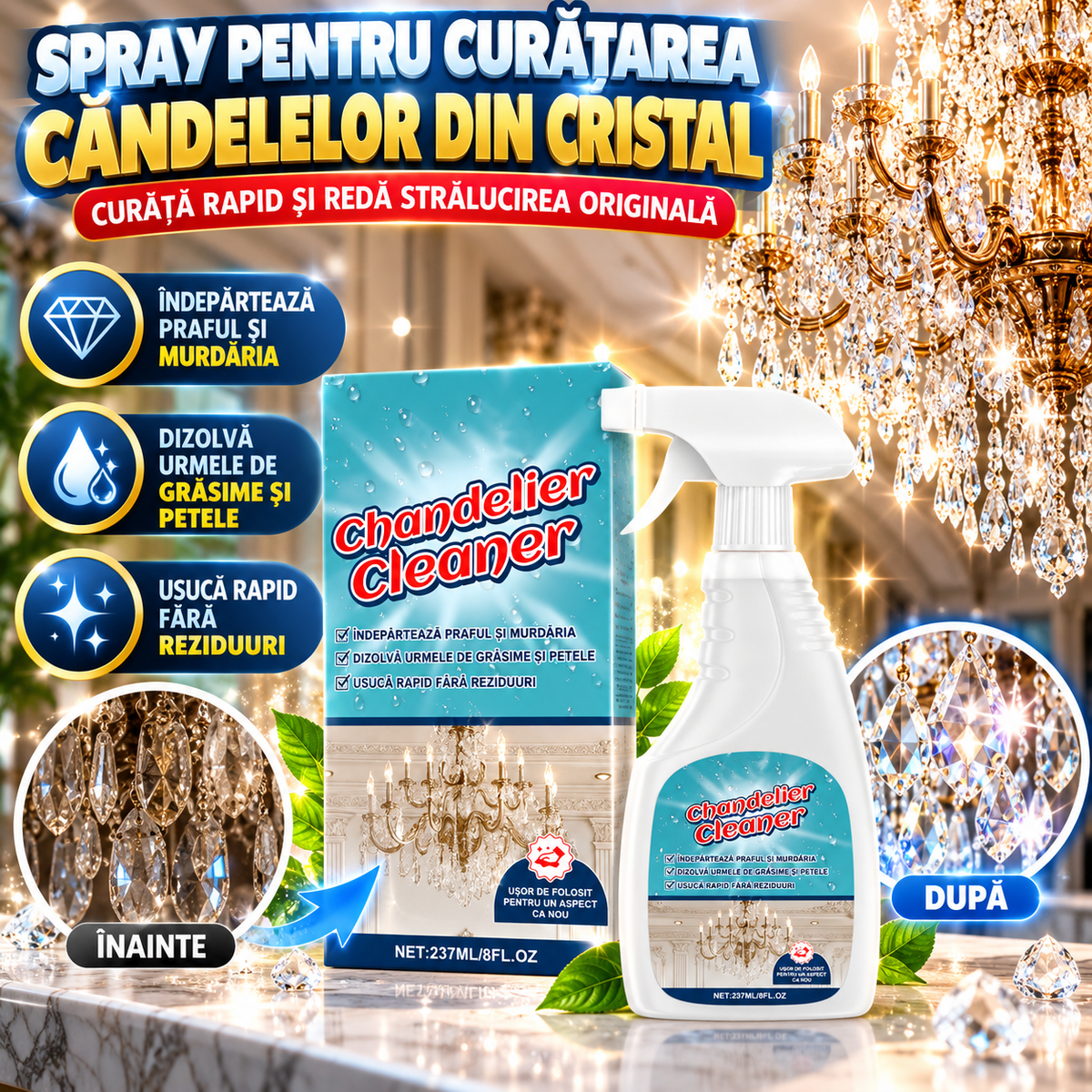 Spray Pentru Lustre și Candelabre CristalLux™